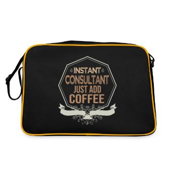 Instant Consultant. Just add coffee - Retro Bag - black/gold - Back