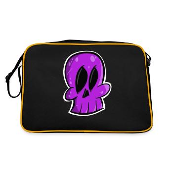 Conception de crâne - Sac Retro - noir/or - Dos