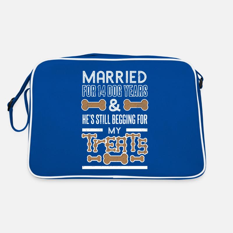 Mariage 14 ans de chien 2e anniversaire de mariage Sac Retro