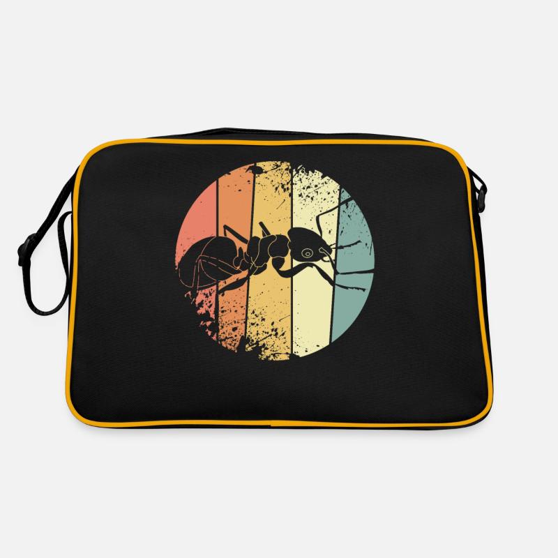 Ameisen Arbeiter - Retro Tasche - Schwarz/Gold