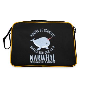 ALWAYS BE YOURSELF NARWAL - Retro Tasche - Schwarz/Gold - Hinten
