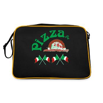 Pizza Pizza Maker Pizza Box Funny Gift - Retro Bag - black/gold - Back