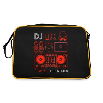 DJ Djing Gift Deejay Disc Jockey DJ Deejay - Retro Bag - black/gold - Back
