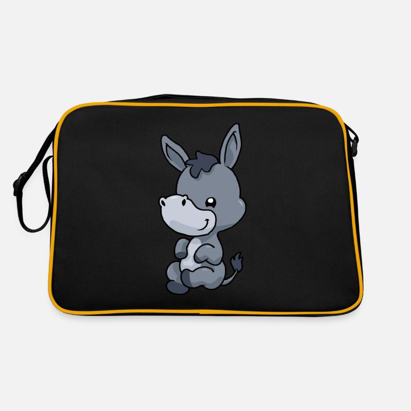 Kleiner Comic Esel Retro Tasche