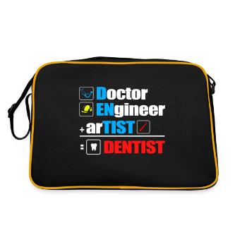 Dentist Gift Dentist Dentist Dentist - Retro Bag - black/gold - Back