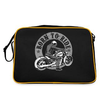 Né pour faire de la moto - Sac Retro - noir/or - Dos