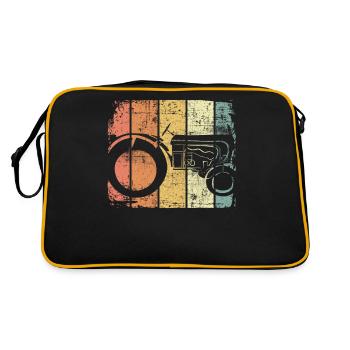 Landwirt Traktor Oldtimer - Retro Tasche - Schwarz/Gold - Hinten