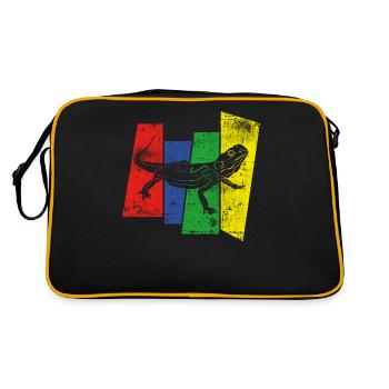 Lézard - Sac Retro - noir/or - Dos