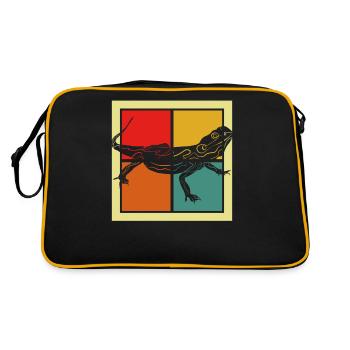 Lézard - Sac Retro - noir/or - Dos