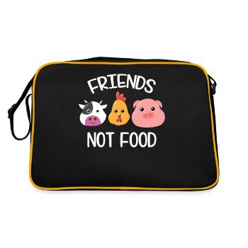 Amis, pas de nourriture - Sac Retro - noir/or - Dos