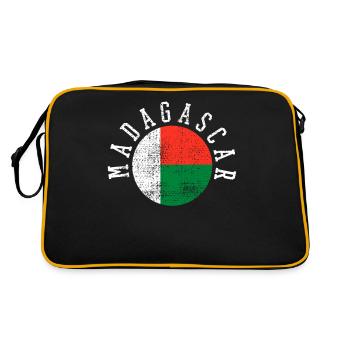 Madagaskar - Retro Tasche - Schwarz/Gold - Hinten