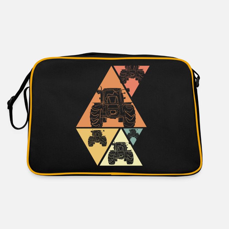 Traktor Bauer - Retro Tasche - Schwarz/Gold