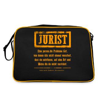 Lawyer definition - Retro Bag - black/gold - Back