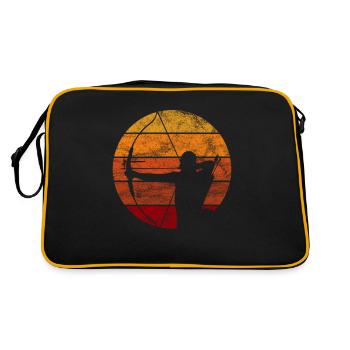 Tir à l'arc tir sport rétro cadeau vintage - Sac Retro - noir/or - Dos