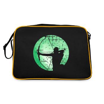 Tir à l'arc tir sport rétro cadeau vintage - Sac Retro - noir/or - Dos