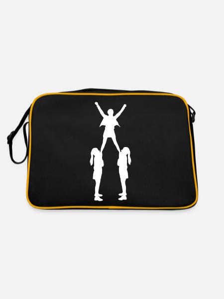 Cheerleader danse acclamant - Sac Retro - noir/or