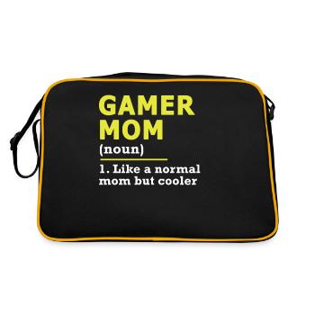 Gamer Mom Gaming Mom Gift - Retro Bag - black/gold - Back
