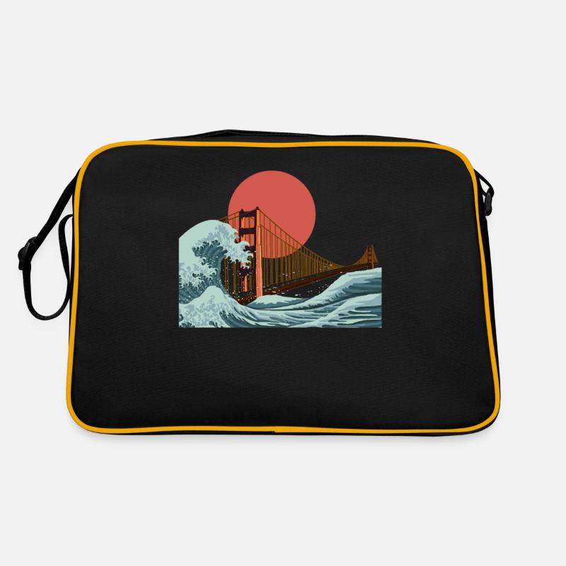 Golden Gate San Fransisco wave Retro Bag