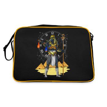 Anubis Dieu égyptien Loup Mythologie Antique - Sac Retro - noir/or - Dos