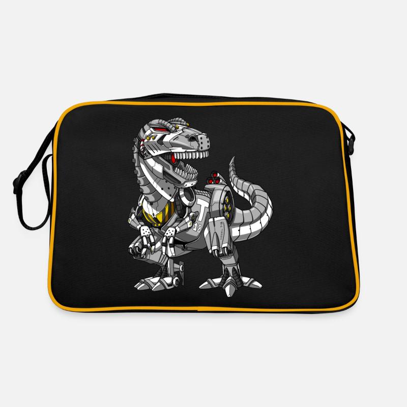 T-Rex Dinosaurier Roboter Monster Retro Tasche