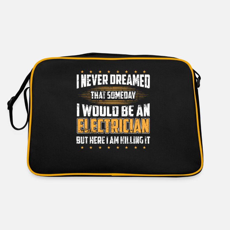 I Never Dreamed I Would Be An Electrician Gift Retro Bag