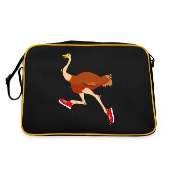 L’autruche - Sac Retro - noir/or - Dos