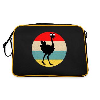 L’autruche - Sac Retro - noir/or - Dos