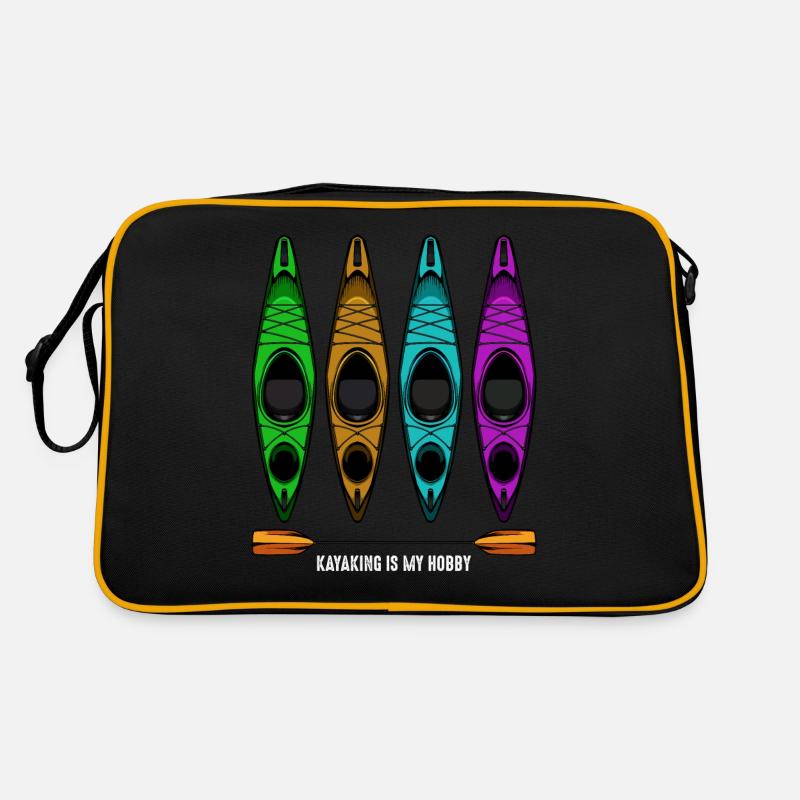 Kajak - Retro Tasche - Schwarz/Gold