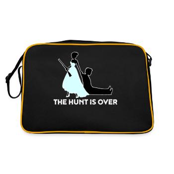 La chasse est finie - Cadeau de mariage amusant - Sac Retro - noir/or - Dos