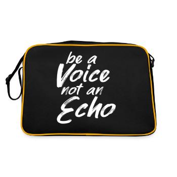 Be A Voice Not To Echo - Retro Bag - black/gold - Back