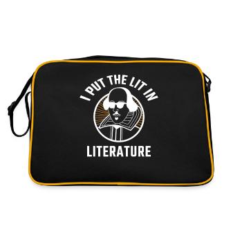 Lit in Literature - Retro Tasche - Schwarz/Gold - Hinten