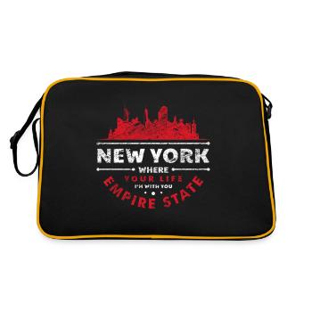 New York - Retro Bag - black/gold - Back