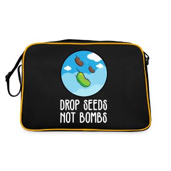 Drop Seeds not Bombs Environmentalists - Retro Bag - black/gold - Back