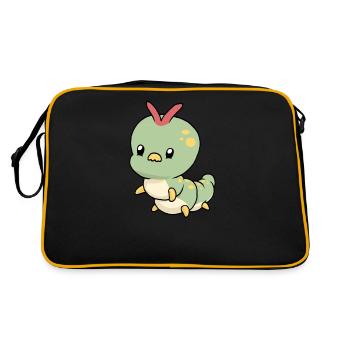 Little cute caterpillar - Retro Bag - black/gold - Back