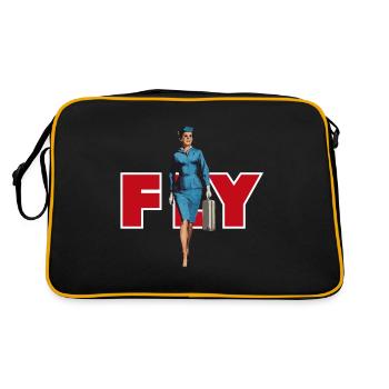 Hôtesse de l’air Hôtesse de l’air héroïne de l’air - Sac Retro - noir/or - Dos