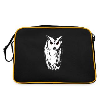 Hibou Kauz nuit clair de lune - Sac Retro - noir/or - Dos