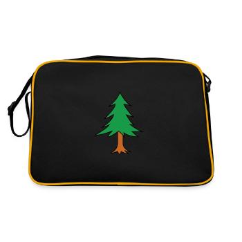 Fir tree tree fir gardener forest forests gift - Retro Bag - black/gold - Back