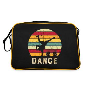 Breakdance Bboy Musik Tanzen - Retro Tasche - Schwarz/Gold - Hinten