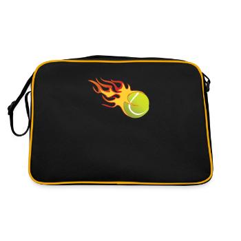 Fireball as tennis ball, tennis - Retro Bag - black/gold - Back