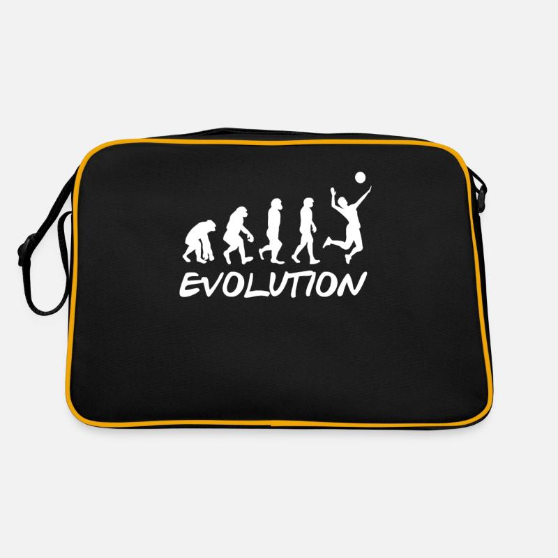 Volleyball Evolution - Retro Tasche - Schwarz/Gold