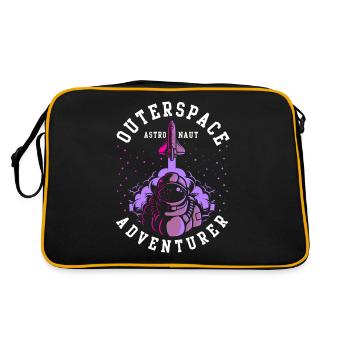 Astronaut - Retro Tasche - Schwarz/Gold - Hinten