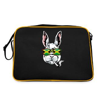 Reggae Bunny Reggaeton Music Festival Cadeau - Sac Retro - noir/or - Dos