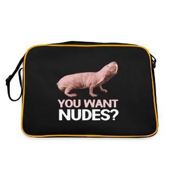 Naked Mole Rongeur Afrique de l’Est Tombes de sable Cadeau - Sac Retro - noir/or - Dos