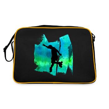 Rollerskates Roller rollerblades Rollerblades T Shirt - Sac Retro - noir/or - Dos