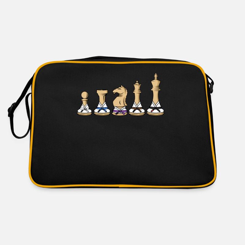 Jiu Jitsu Schach Figuren Kampfkunst Geschenk Retro Tasche