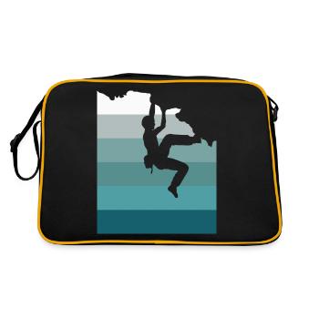 Klettern Bouldern - Retro Tasche - Schwarz/Gold - Hinten