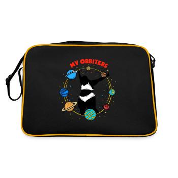 Übergewicht Body Positivity Fette Frau Orbiter - Retro Tasche - Schwarz/Gold - Hinten