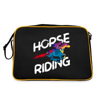 Mongolia horse - Retro Bag - black/gold - Back