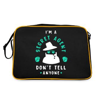Geheimagent - Retro Tasche - Schwarz/Gold - Hinten