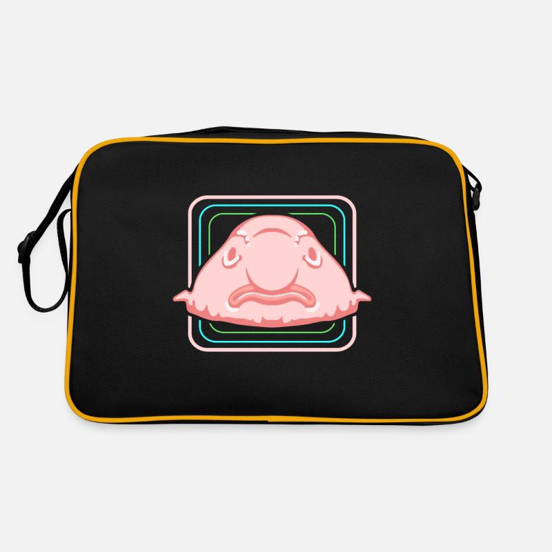 Blobfisch Tiefsee Grumpy Introvertiert Geschenk Retro Tasche
